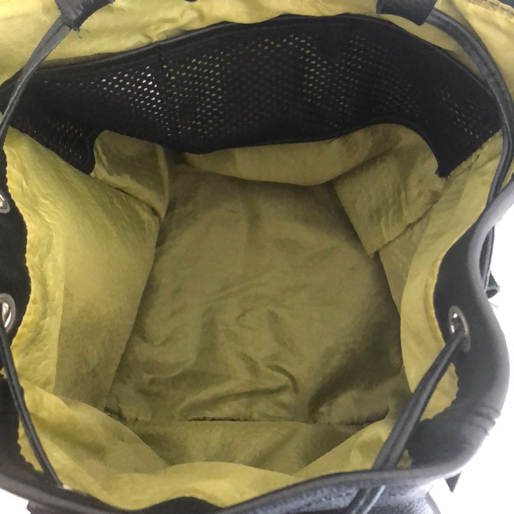 BLACK LEATHER BACKPACK - Picture 5 of 6